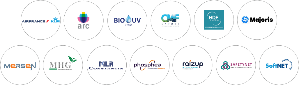 Logos of companies that have chosen to locate their offices in LeBooster Vietnam